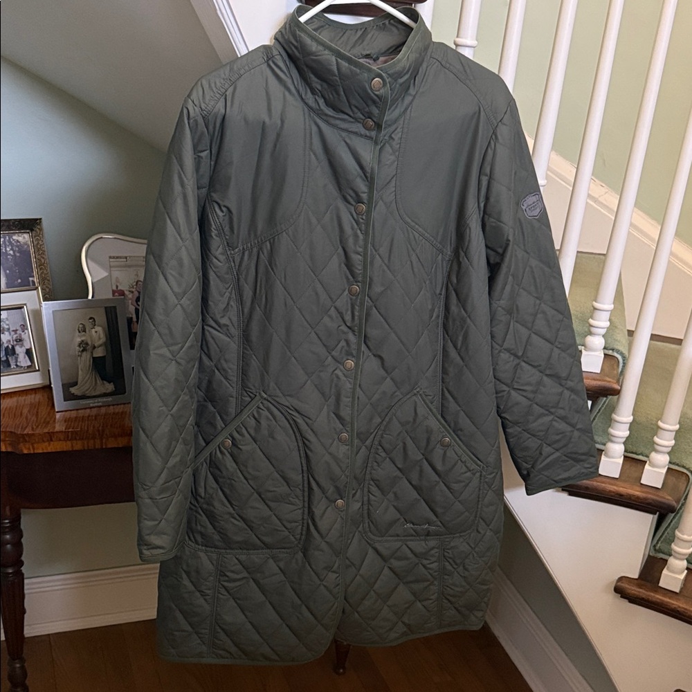 Eddie Bauer Olive Quilted Women's Coat